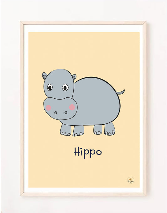 Hippo - Children's Wall Art