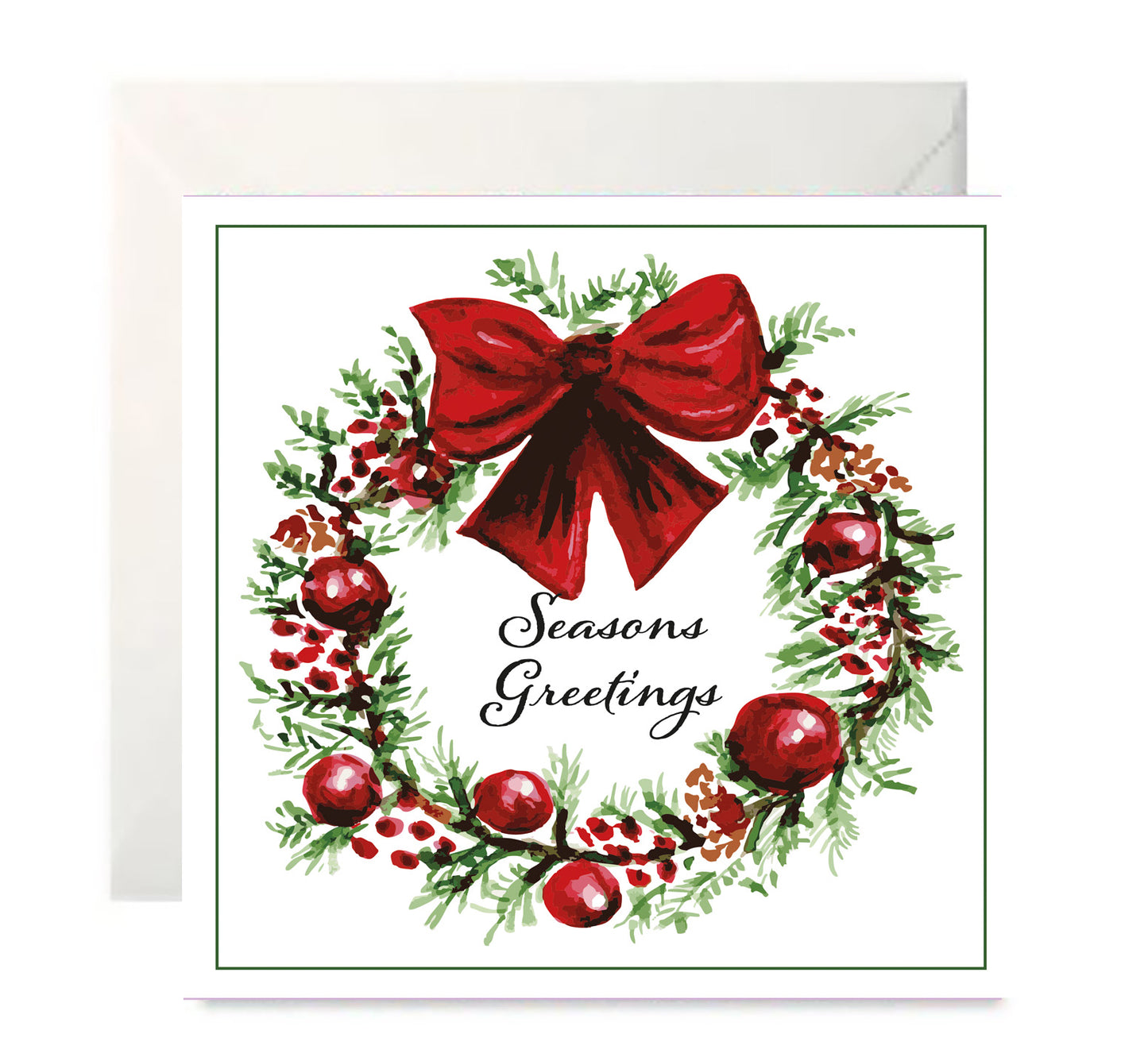 Christmas Card Set - Four Unique Hand Painted Designs