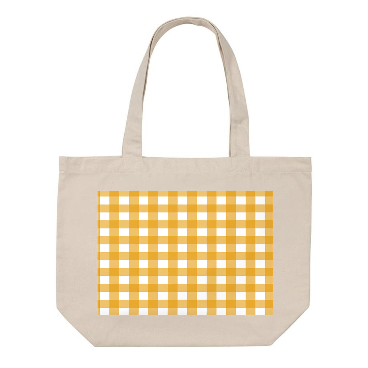 Shopping Bag - Yellow Gingham - front_0