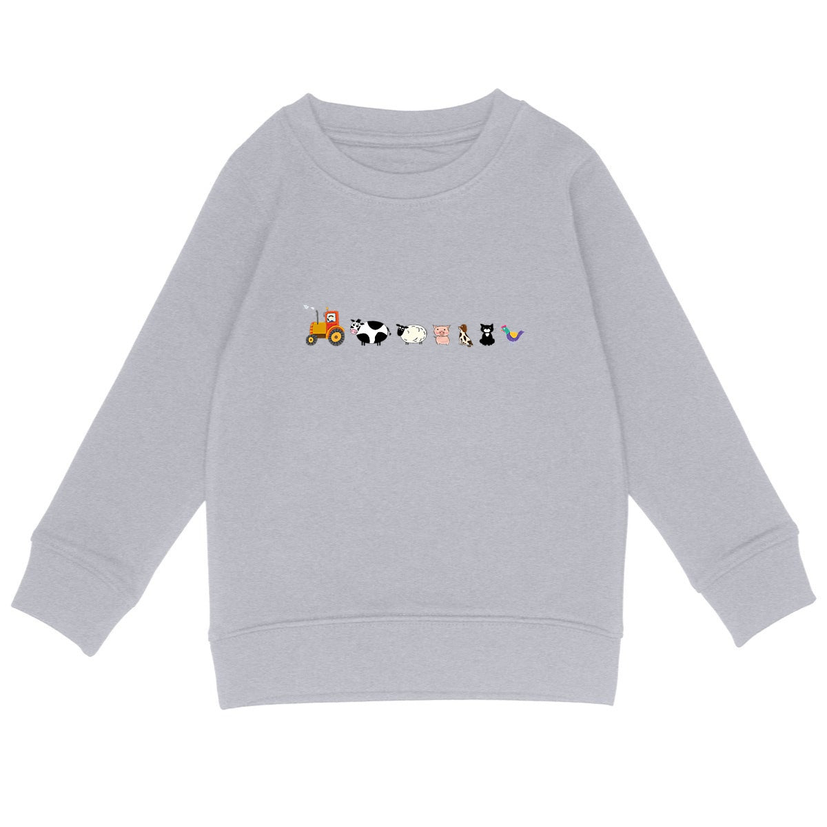 Farmyard Friends - Kids Sweatshirt - front_heathergrey