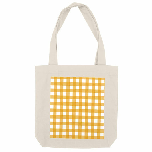 Tote Bag - Yellow Gingham - front_natural