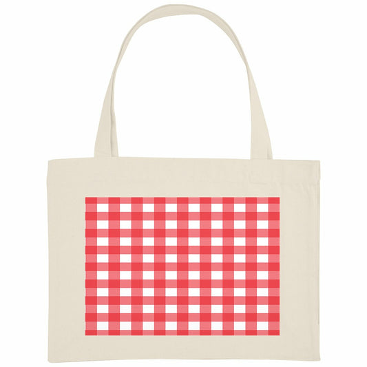 Shopping Bag - Red Gingham - front_natural