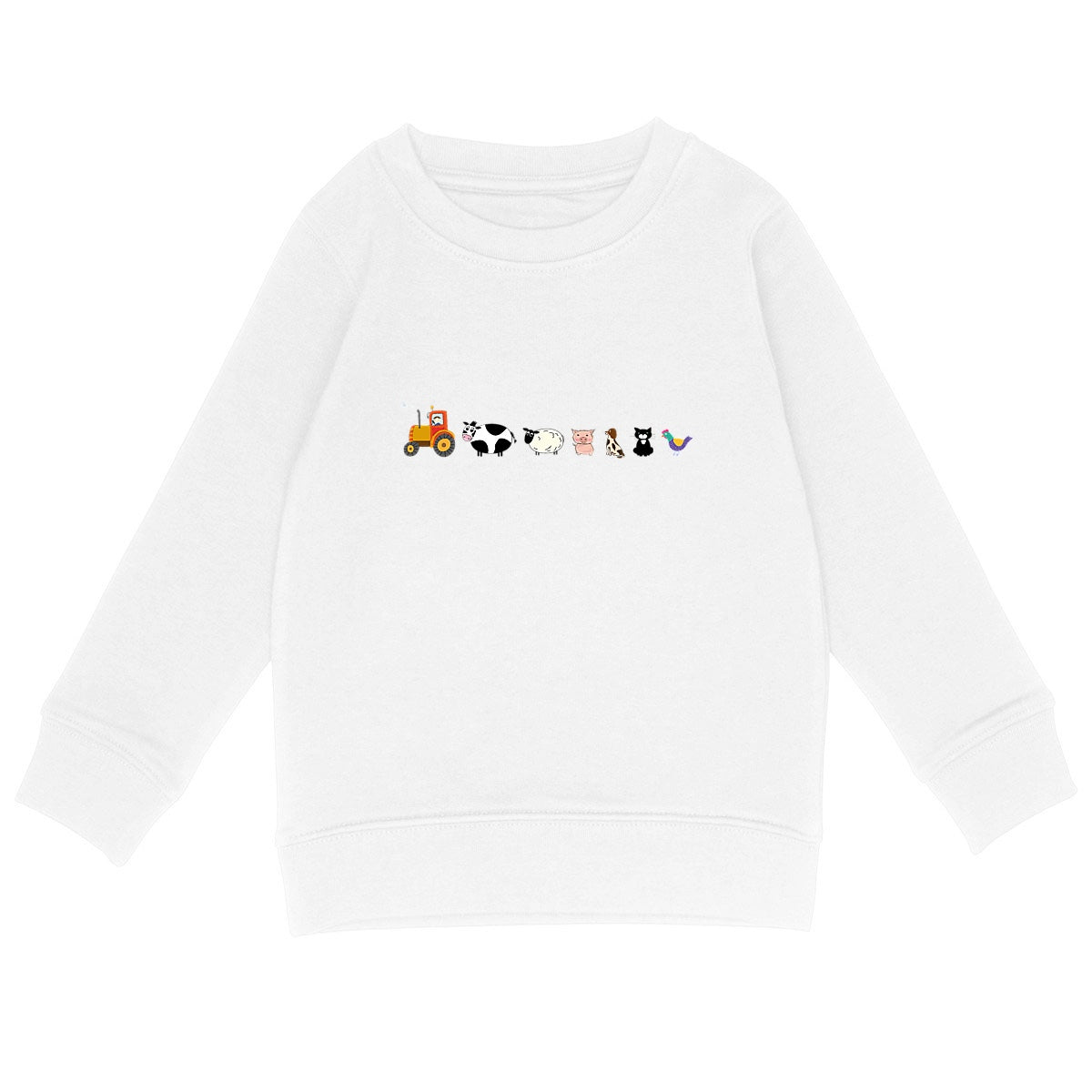 Farmyard Friends - Kids Sweatshirt - front_white