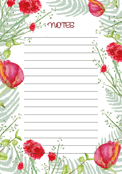 Carnation - January Birthflower - A5 Memo Pad