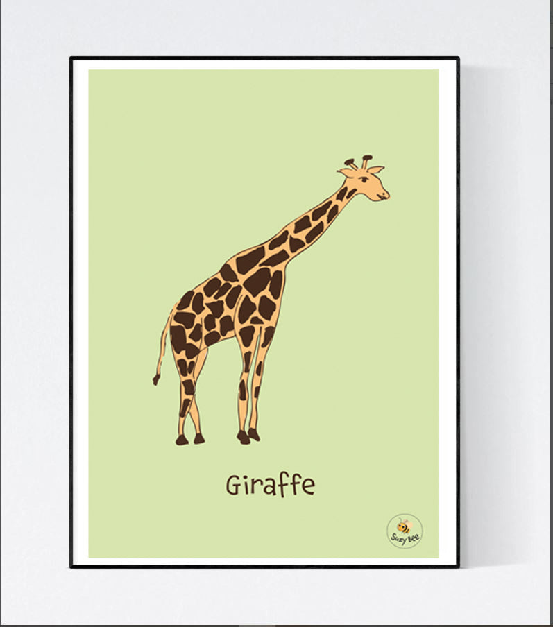 Tall Giraffe - Children's Wall Art