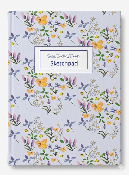 Buddleia and Daisy Pattern | Hardback Sketchbook | 120 Pages | 160gsm