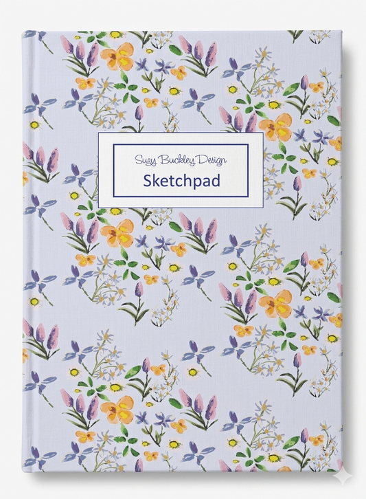 Buddleia and Daisy Pattern | Hardback Sketchbook | 120 Pages | 160gsm