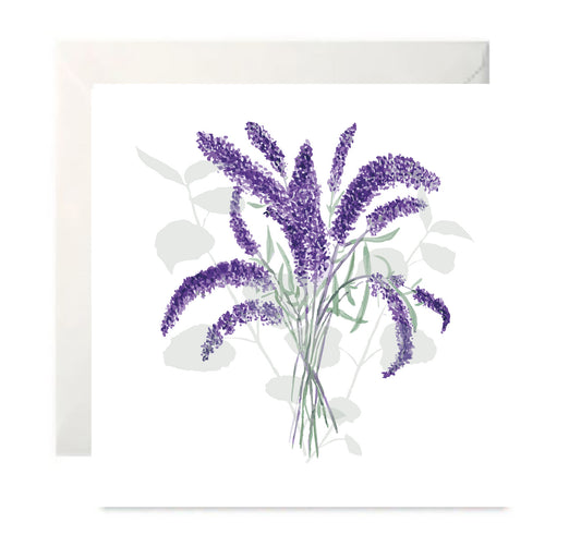 Buddleia Bouquet_Botanical Blank Greeting Card