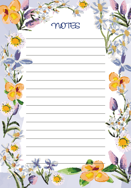 Buddleia Illustrated ~ Memo Notepad ~ A5