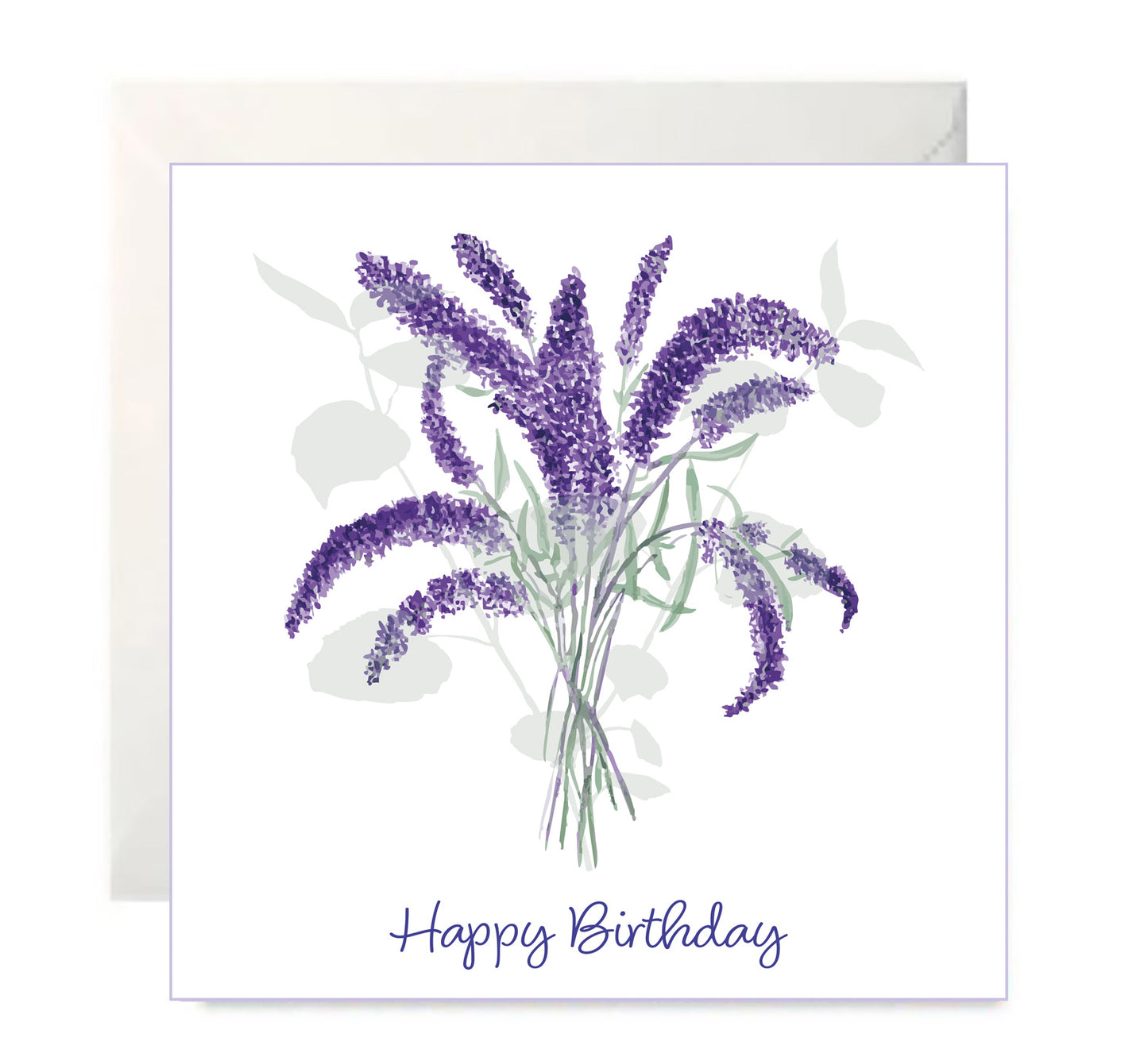 Buddleia Bouquet - Birthday Card