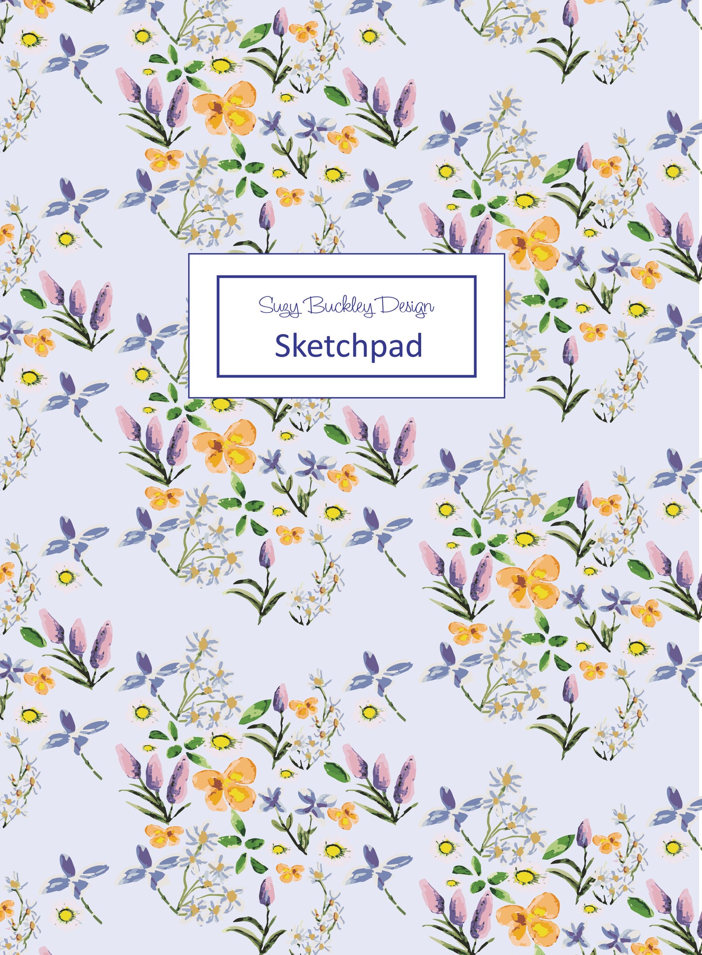 Buddleia and Daisy Pattern | Hardback Sketchbook | 120 Pages | 160gsm