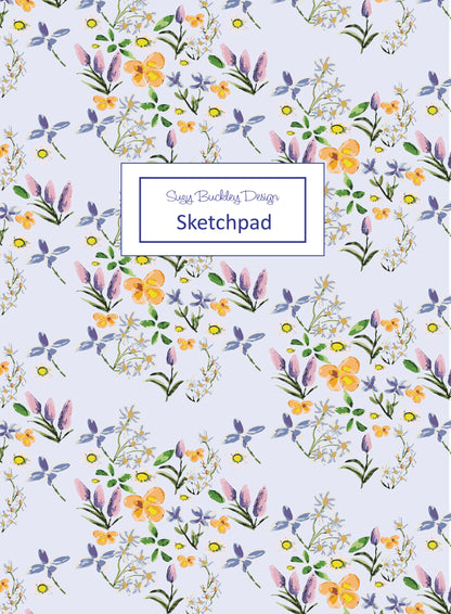 Buddleia and Daisy Pattern | Hardback Sketchbook | 120 Pages | 160gsm