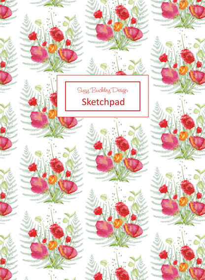 Carnation | January Birth flower | Hardback Sketchbook | 120 Pages | 160gsm