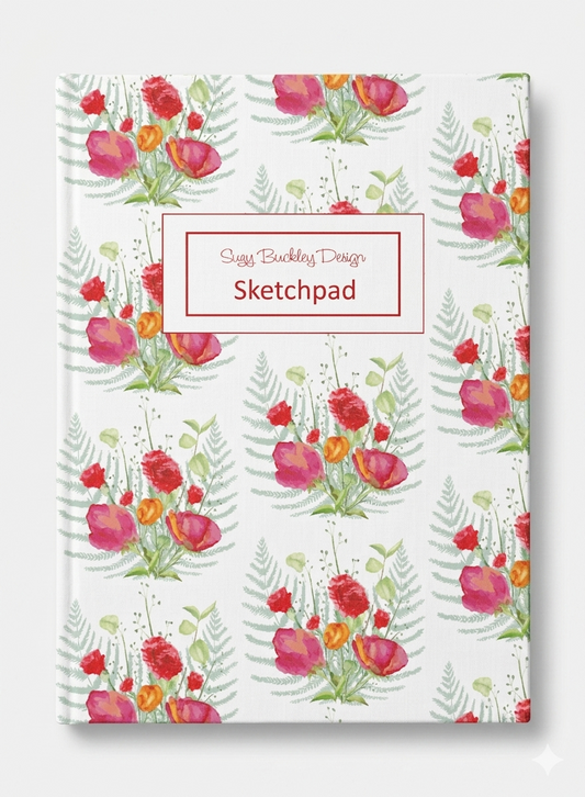 Carnation | January Birth flower | Hardback Sketchbook | 120 Pages | 160gsm