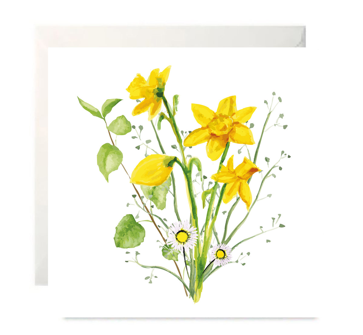 Daffodils_Botanical Blank Greeting Card