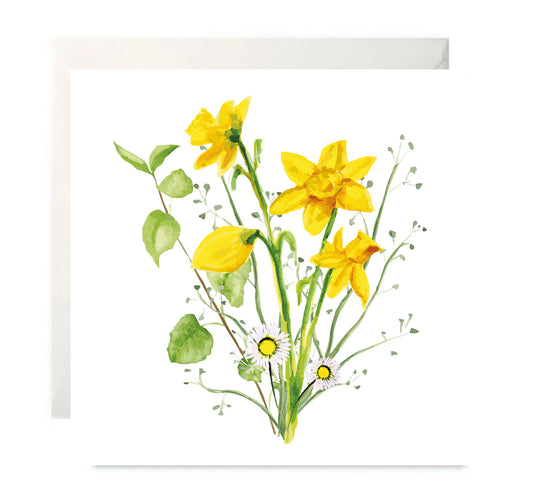 Daffodils_Botanical Blank Greeting Card