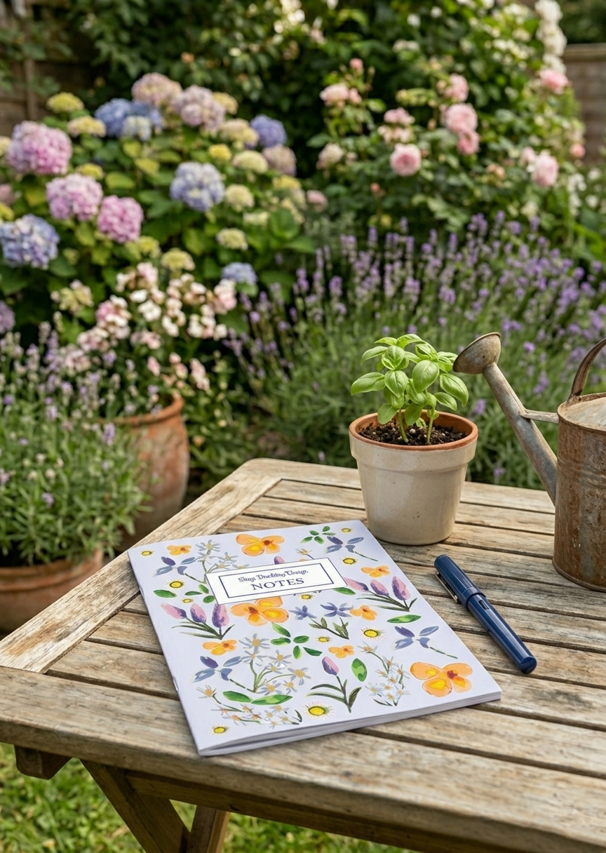 Buddleia & Daisy - Notebook A5