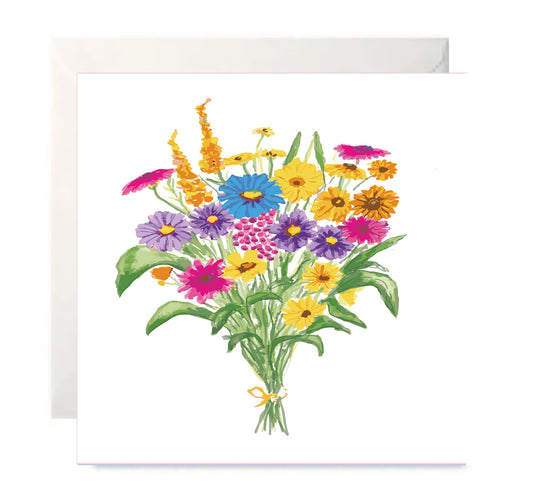 Gerbera Daisies-Botanical Blank Greeting Card
