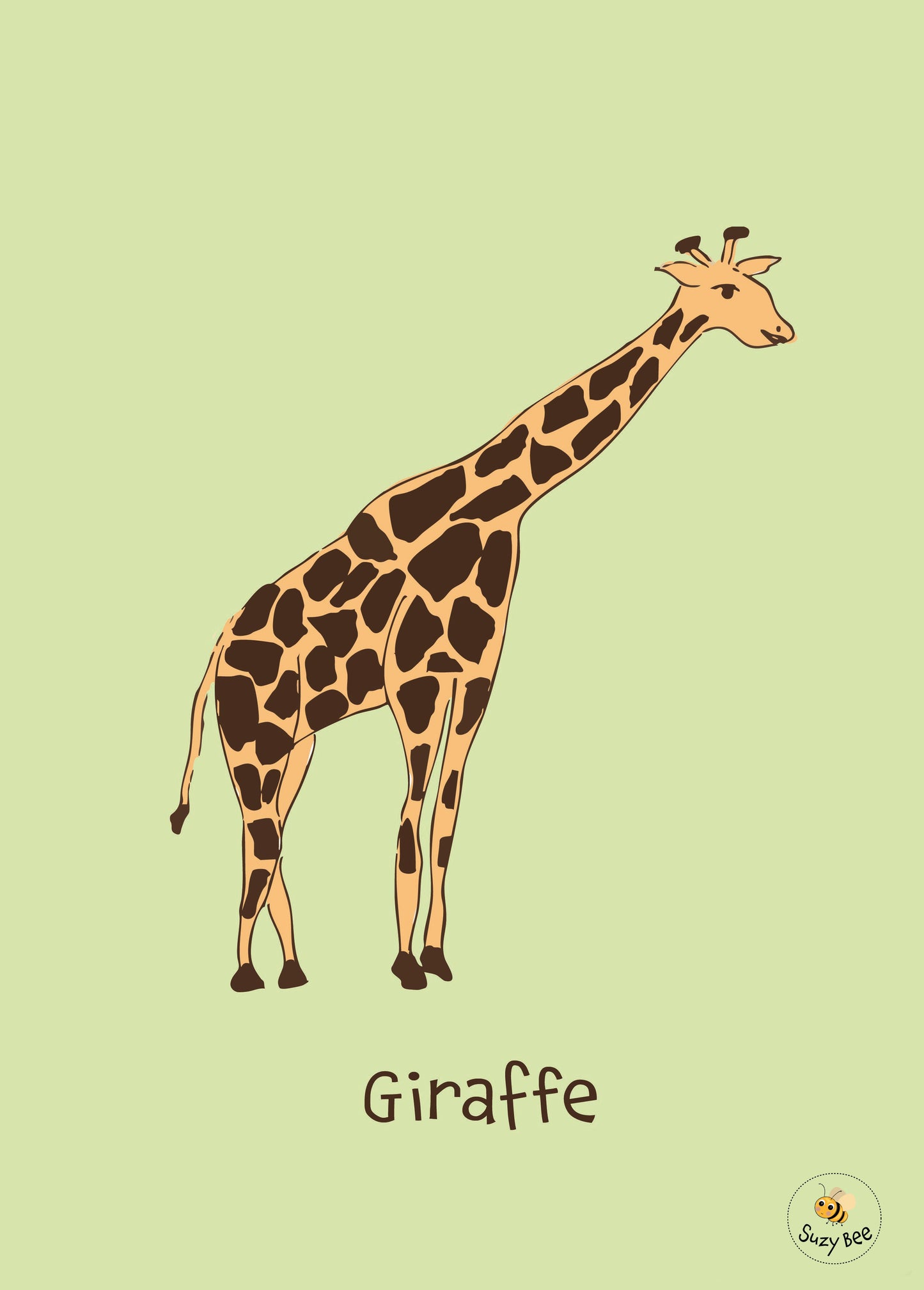 Tall Giraffe - Children's Wall Art