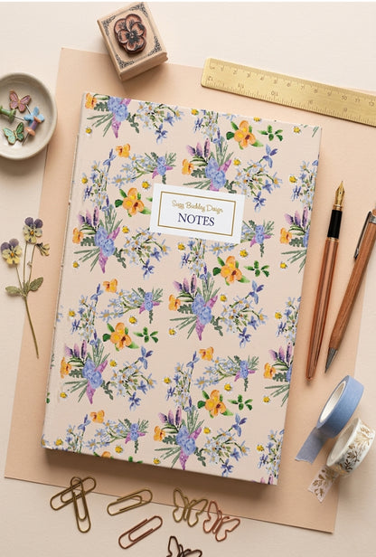 Hydrangea Pattern - Notebook A5