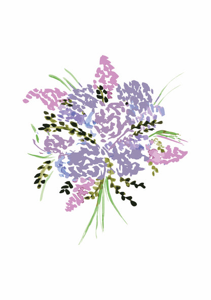 Hydrangea Bouquet - Watercolour Art Print
