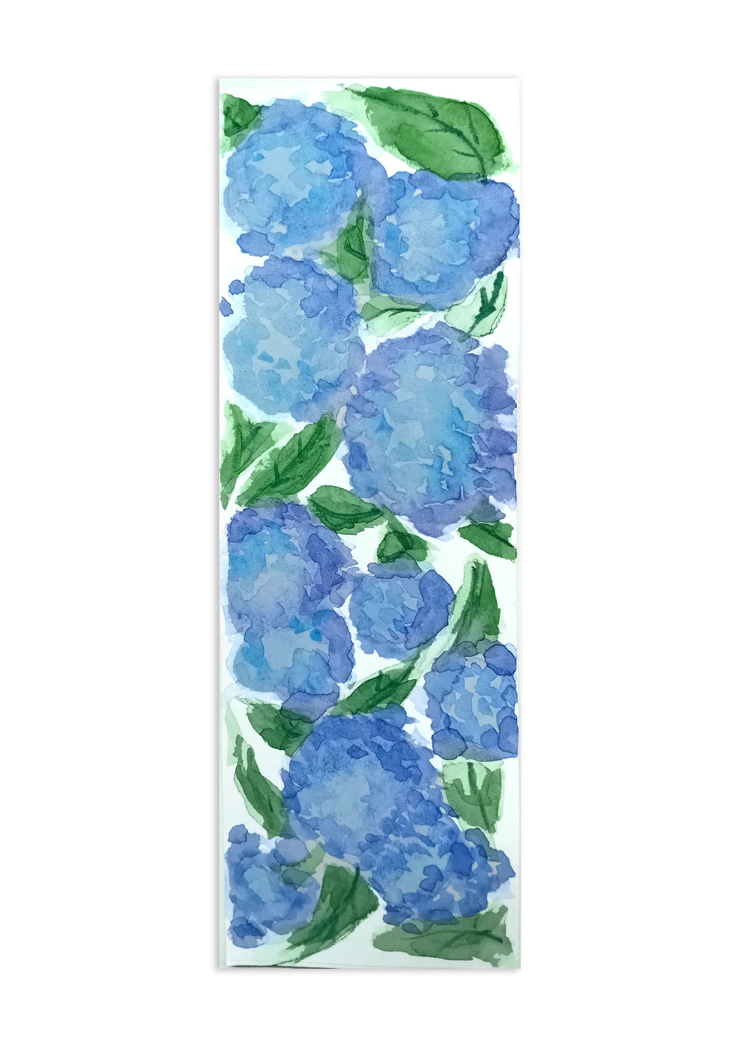 Blue Hydrangea - Hand Painted Bookmark