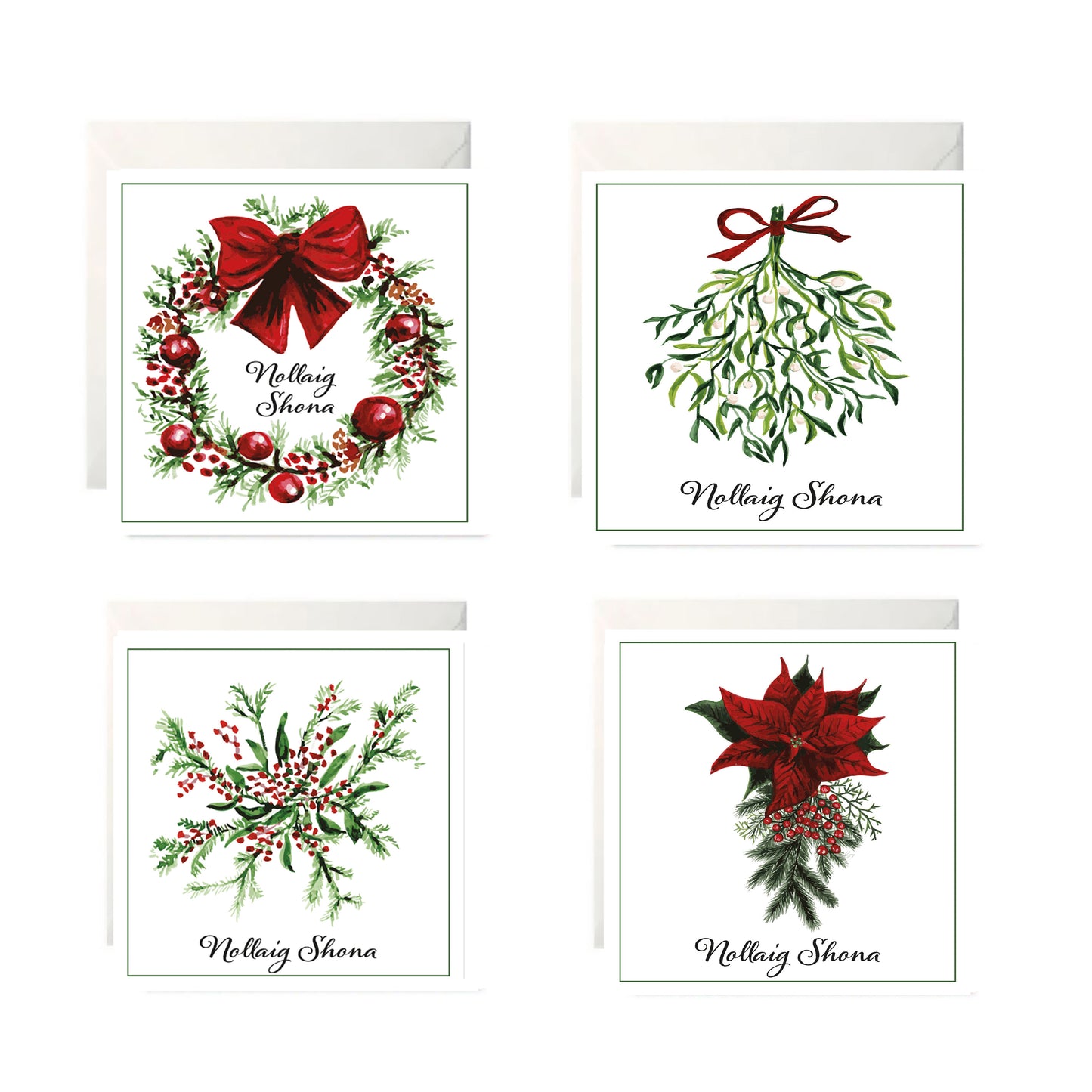 Set of 8 Cards - Irish Christmas Collection
