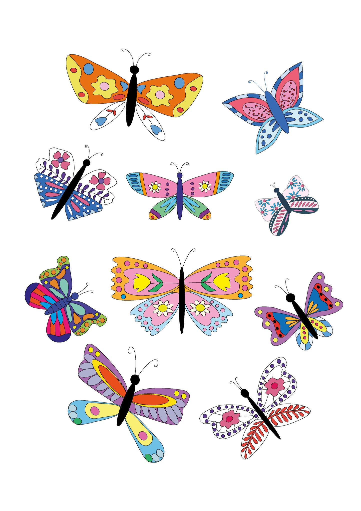 Butterflies - A collection of 10- Children's Wall Art