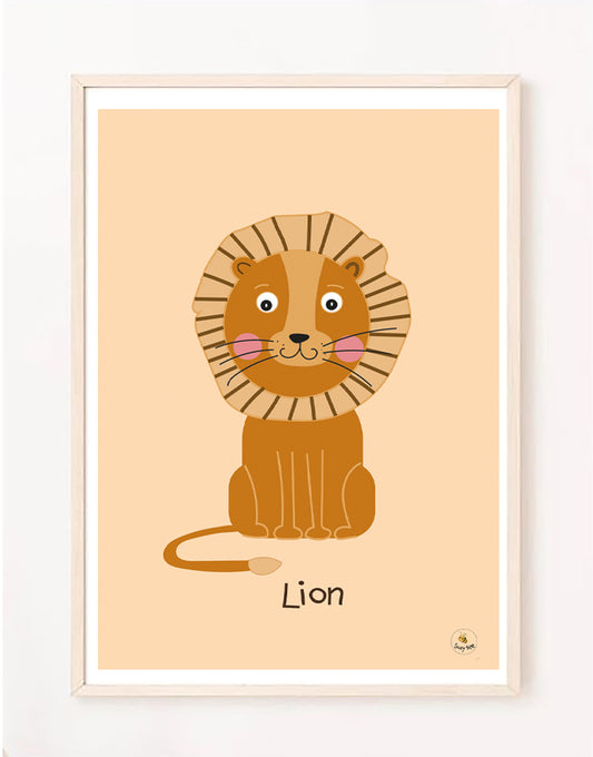Cute Lion - Children's Wall Art