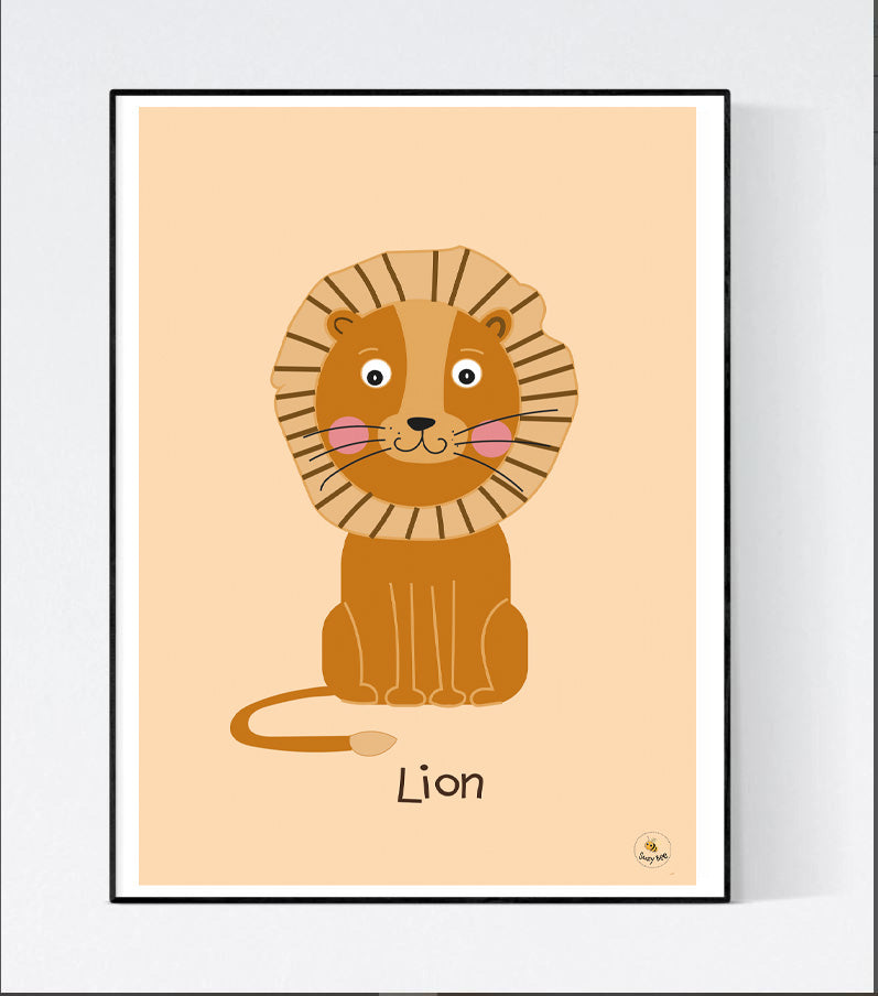 Cute Lion - Children's Wall Art