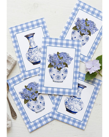 Hand-Painted Chinoiserie Urn Card