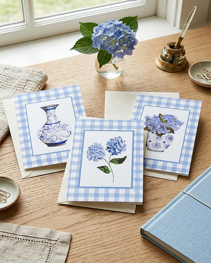 Hand-Painted Chinoiserie Urn Card