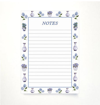Chinoiserie Vases & Hydrangea A5 Memo Pad