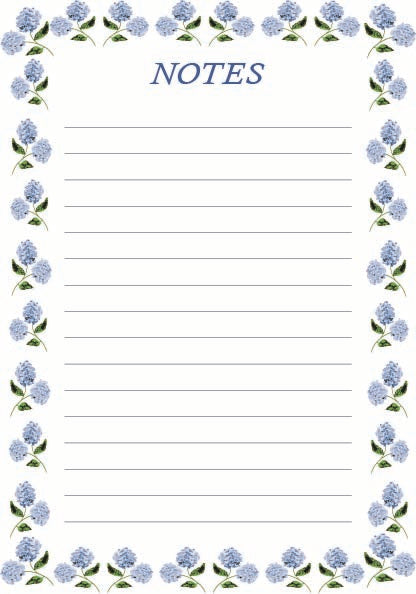 Hydrangea Garland A5 Memo Pad