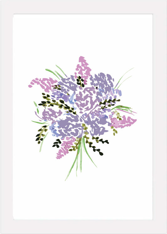 Hydrangea Bouquet - Watercolour Art Print