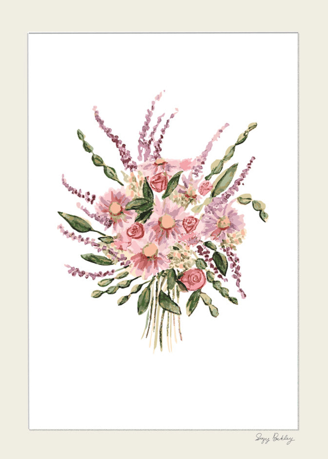 Pink Bouquet - Watercolour Art Print