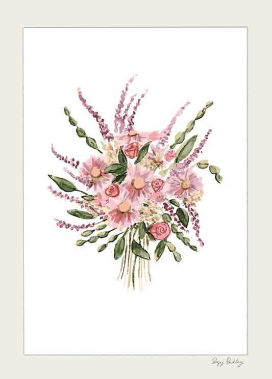 Pink Bouquet - Watercolour Art Print