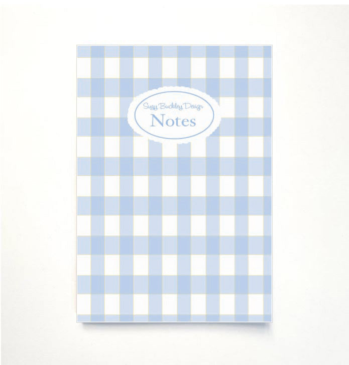 Classic Blue Gingham A5 Notebook – Heirloom Collection