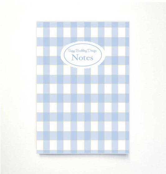 Classic Blue Gingham A5 Notebook – Heirloom Collection