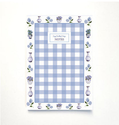 Chinoiserie Vases & Blue Gingham A5 Notebook – Heirloom Collection