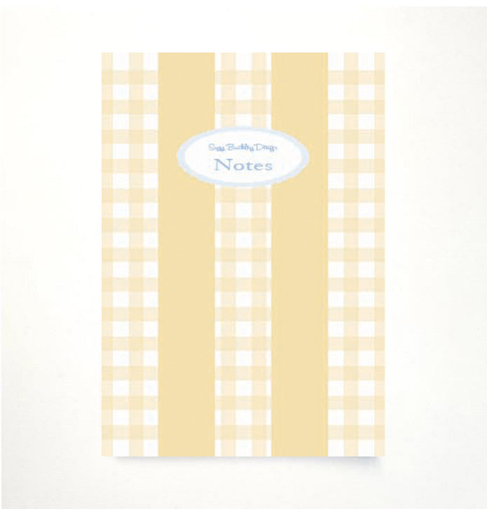 Yellow Gingham Stripe A5 Notebook – Heirloom Collection