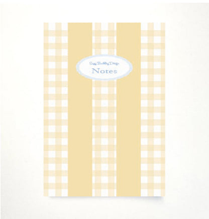 Yellow Gingham Stripe A5 Notebook – Heirloom Collection