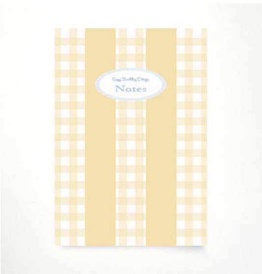 Yellow Gingham Stripe A5 Notebook – Heirloom Collection