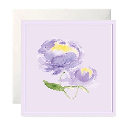 Peony Pair- Botanical Blank Greeting Card