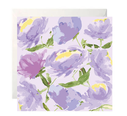 Purple Peony Greeting Card Set | 6 Hand-Painted Watercolor Cards