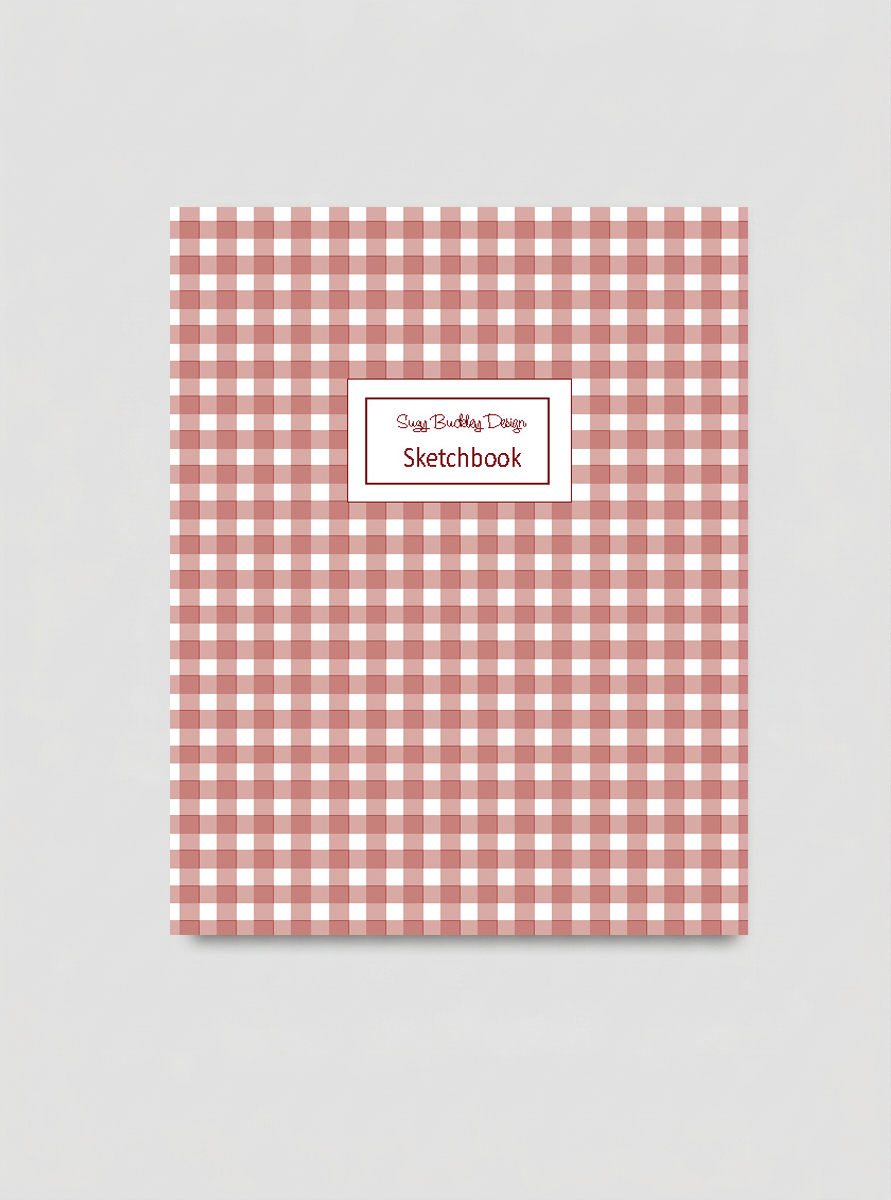 Red Gingham Sketchbook
