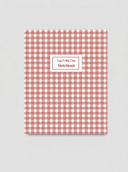 Red Gingham Sketchbook