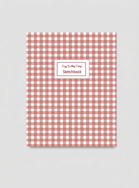 Red Gingham Sketchbook
