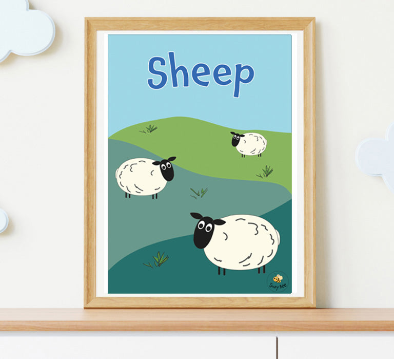 Sheep - Children's Wall Art