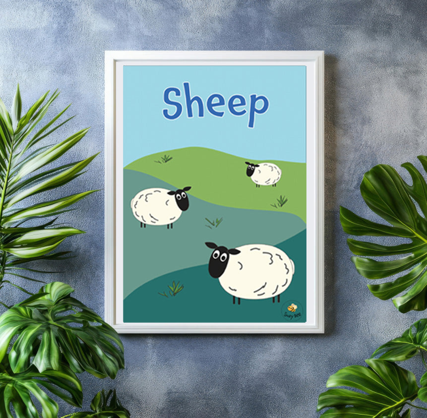 Sheep - Children's Wall Art